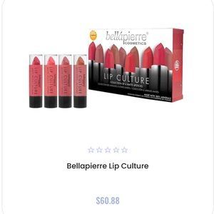 New in box. Bellapierre Cosmetics Lip‎ Culture Collection of 4 Matte Lipsticks